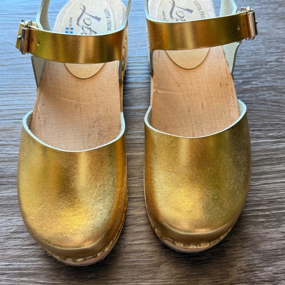 Lotta's Gold Clog Sandal Size 26 - Picture 3 of 4